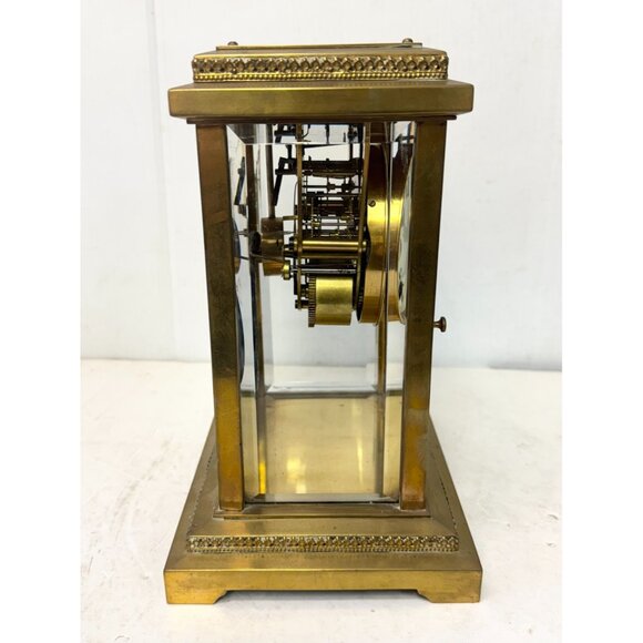 Antique Seth Thomas Crystal Regulator Mantle Clock - Picture 9 of 13